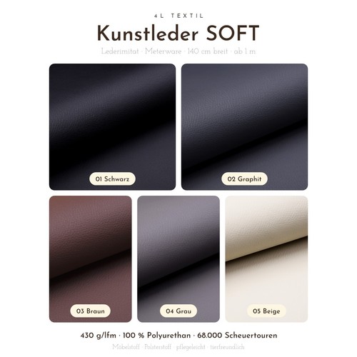Kunstleder meterware soft - kunstleder,