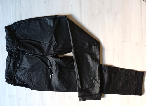 Baggy kunstleder joggpants - baggy,